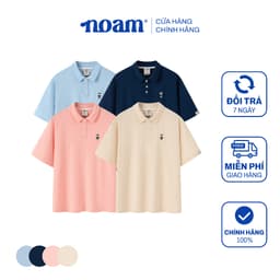 Thumbnail Áo Polo Form rộng NOAM Teeny Homies Cotton 100% mềm mịn vượt trội - Màu hồng/ Navy/ Xanh pastel/ Nâu 1