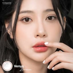 Thumbnail Lens khóa ẩm cận 1 ngày Venus Brown VIVIMOON màu nâu tự nhiên (Giá 01 chiếc) 4