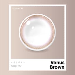 Thumbnail Lens khóa ẩm cận 1 ngày Venus Brown VIVIMOON màu nâu tự nhiên (Giá 01 chiếc) 3