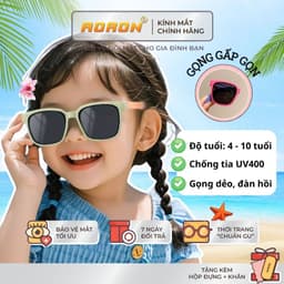 Thumbnail Kính Gấp Gọn Tròng Phân Cực Cho Bé 3-12 Tuổi Gọng Phối 2 Màu Thời Trang Siêu Dẻo Đàn Hồi An Toàn Cho Mắt Trẻ Em AK140 1