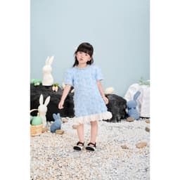 Thumbnail RẬP BABY - Váy Baby Tweed Xanh - BABI 04 4