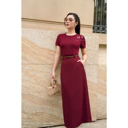 Thumbnail Áo Cotton Thun Nữ Hè MY WAY Ngắn Tay Nhiều Màu Trơn Bssic 6MAT2241 4