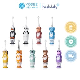Thumbnail Brush-Baby Bàn chải điện sóng âm WildOnes kèm sạc, 2 chế độ làm sạch răng an toàn và hiệu quả cho bé (0 - 10 tuổi) 1