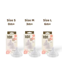 Thumbnail Núm Ty Silicone Cao Cấp Kháng Khuẩn Tự Nhiên An Toàn Cho Bé Yêu bébémarc - Nhiều Size (Set 2 Cái) 1