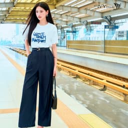 Thumbnail Graphic Tee - Áo thun cotton nữ in chữ , Áo basic trẻ trung dạo phố IVY moda MS 57M9124 3