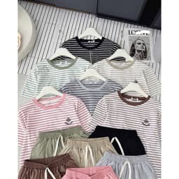 Thumbnail Bộ đồ nữ classic dáng đùi chất cotton co giãn, mềm mát 1