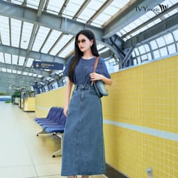 Thumbnail Blue Breeze Shirt - Áo kiểu phối demin, Áo công sở dạo phố nữ IVY moda MS 16B0097 4