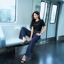 Thumbnail Wide Leg Jeans - Quần denim ống suông, Quần công sở dạo phố nữ IVY moda MS 25M9085 1