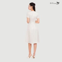 Thumbnail Flower Accent Dress - Đầm xòe Oganza, Đầm công sở dự tiệc nữ IVY moda MS 48T0245 4
