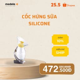 Thumbnail Cốc hứng sữa silicon Medela | Hứng sữa rảnh tay 1