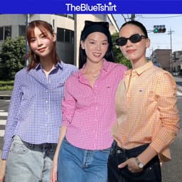 Thumbnail TheBlueTshirt - Áo sơ mi kẻ sọc caro tay dài phom regular cho nữ - Ultimate Classic Shirt - Women 1