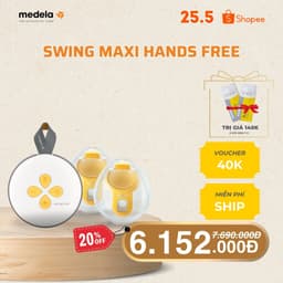Thumbnail Máy hút sữa Medela Swing Maxi Hands Free | Có pin sạc tích hợp, chân sạc USB-C, hệ thống khép kín 1