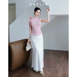 Thumbnail Chân váy KAYLIN dài basic chất vải lụa mềm mịn mát lạnh phong cách thanh lịch N2118 1