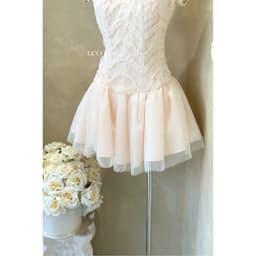 Thumbnail Váy Đẹp Dáng Ngắn Phối Ren Lưới LECOONG V779 Đầm Tiểu Thư Màu Hồng Đi Tiệc Sang Chảnh 3