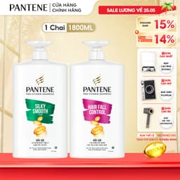 Thumbnail Dầu Gội PANTENE Pro-V Ngăn Rụng Tóc/ Suôn Mượt Óng Ả - Chai 1800ML 1