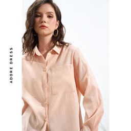 Thumbnail Áo Sơ mi basic giả đũi 3 màu 411SH0011 ADORE DRESS 4