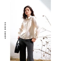 Thumbnail Áo Sơ mi basic giả đũi 3 màu 411SH0011 ADORE DRESS 2