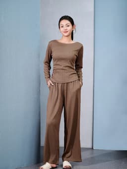 Thumbnail Bộ Quần Áo Thu Đông Cổ Thấp Laroma Cho Nữ | Basic - Giữ Ấm - Vải Thơm - Kháng Khuẩn 2