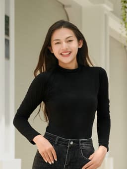 Thumbnail Áo Giữ Nhiệt Nữ Cổ Cao LAROMA | Giữ Ấm - Siêu Co Dãn - Vải Thơm - Kháng Khuẩn 4