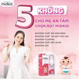 Thumbnail Bọt tâp đánh răng Midkid vị Dâu 60ml chính hãng vị ngọt cho bé từ 1 tuổi - Tặng Bàn chải U + Sticker 4