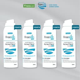Thumbnail Combo 4 xịt mụn lưng, viêm nang lông, dày sừng nang lông, viêm da Novocare - Freeskin, sạch mụn, mờ thâm, sáng da 80ml 1