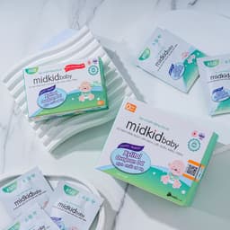 Thumbnail Gạc rơ lưỡi MidkidBaby hộp 50 gói ướt cho bé sơ sinh - Tặng hộp gạc 5 gói + Lốc 4 hộp nước muối sinh lý 3