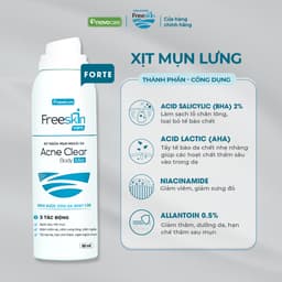 Thumbnail Xịt mụn lưng & Gel tắm ngừa mụn Novocare - Freeskin dùng cho mụn cơ thể, viêm nang lông, viêm da 80ml - 250ml 3