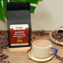 Thumbnail Túi zip 500g Bột cacao nguyên chất Việt Nam 100% không đường Heyday - Dòng Origin thượng hạng 2