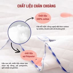 Thumbnail Chăn choàng ủ, chăn quấn bé mùa hè chất cotton trần bông dệt kim bo viền thoáng mát, chăn đắp size 85x85cm IQKao CC01 1