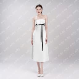 Thumbnail Đầm dự tiệc MINA dáng suông dài midi thiết kế cúp ngực chất KaKi quyến rũ sang trọng MN244 1