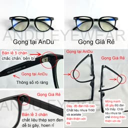 Thumbnail Gọng kính cận thời trang nam nữ ANDU EYEWEAR dáng vuông LUTTO chất liệu nhựa cứng cáp - 2130 2