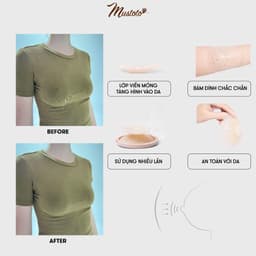 Thumbnail Miếng Dán Ngực Mustoto Nhũ Hoa Đầu Ti Mỏng Màu Da Size 8cm (PK26) 4
