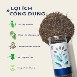 Thumbnail Hạt chia đen VUA YẾN MẠCH Nhập khẩu Paraquay Ăn kiêng Hữu cơ Organic Healthy 2