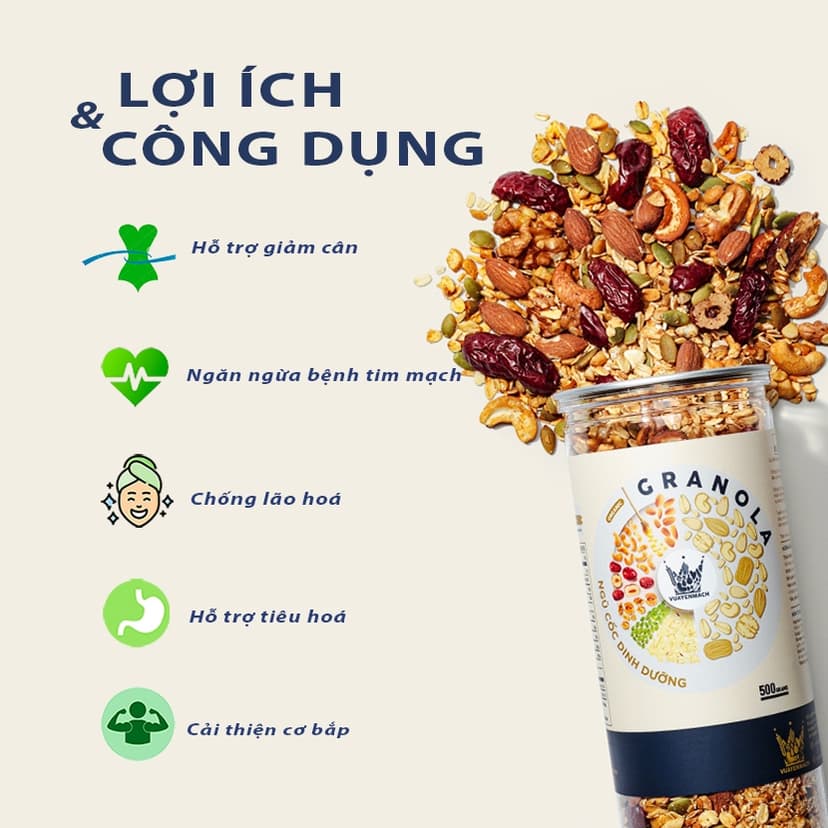 Ảnh Yến Mạch 2,5KG + Granola Tiêu Chuẩn 500g Ngũ cốc 3