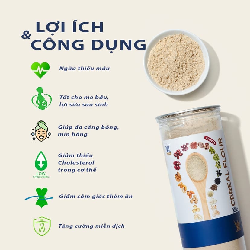 Ảnh Bột Ngũ Cốc Dinh Dưỡng 500g Vua Yến Mạch 2