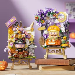 Thumbnail Bộ lắp ráp mô hình bức tranh mùa hè, bí mật gấu trúc, chủ đề Halloween LOZ mini 2