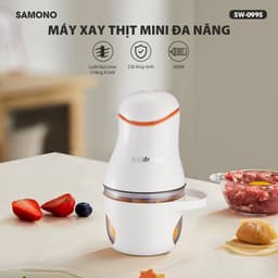Thumbnail Máy xay Samono SW-099S trắng/xanh xay thịt/rau củ/sinh tố/tỏi ớt đa năng/thức ăn dặm cho bé và gia đình 2
