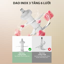 Thumbnail Máy xay Samono SW-099S trắng/xanh xay thịt/rau củ/sinh tố/tỏi ớt đa năng/thức ăn dặm cho bé và gia đình 4