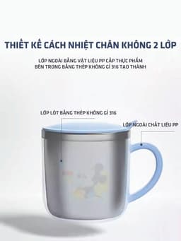Thumbnail Cốc uống nước cho bé 1989KIDS bằng thép không gỉ,cốc giữ nhiệt trẻ em có nắp đậy chống rơi,ly nước giữ nhiệt đáng yêu 3