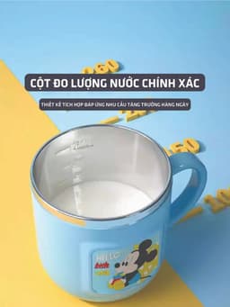 Thumbnail Cốc uống nước cho bé 1989KIDS bằng thép không gỉ,cốc giữ nhiệt trẻ em có nắp đậy chống rơi,ly nước giữ nhiệt đáng yêu 4