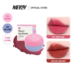 Thumbnail Son Kem Bùn kiêm Má Hồng Kết Cấu Bơ Mịn Lì Dạng Hũ Merzy Blurry Lip & Cheek Mousse 6g 1