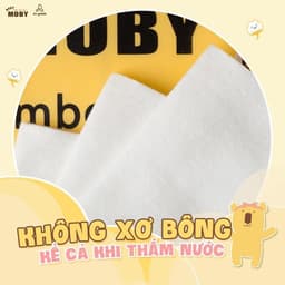 Thumbnail Bông Miếng Moby Baby An toàn Làm Sạch Vệ Sinh Cho Bé Cỡ Lớn 1