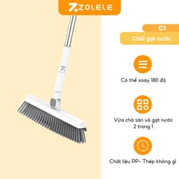 Thumbnail Chổi chà sàn và gạt nước ZOLELE C1 2 trong 1 cây chà sàn nhà tắm gạt nước - Chính Hãng 2