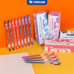 Thumbnail Bút gel, bút bi nước Thiên Long Flexgel GEL-042 mực khô nhanh, nét viết êm, ngòi 0.5mm phù hợp cho học sinh, sinh viên 1