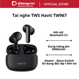 Thumbnail Tai Nghe TWS Havit TW967 Pro | Thiết Kế Công Thái Học, Nghe Nhạc Đến 5H | Bảo hành 12 tháng 1