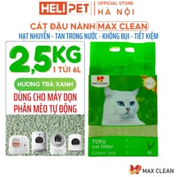 Thumbnail Cát Đậu Nành Hạt Nhuyễn Max Clean 2.4Kg Vón Cục Không Bụi Chuyên Dùng Cho Máy Dọn Phân Mèo 1