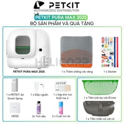 Thumbnail Nhà Vệ Sinh Cho Mèo PETKIT, Máy Vệ Sinh Tự Động Cho Mèo Pura Max  - HeLiPet Hà Nội 1