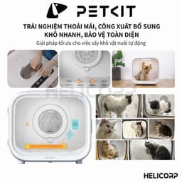 Thumbnail Máy Sấy, Lồng Sấy Lông Chó Mèo Petkit AirSalon Max Pro Ozone - HeLiPet Hà Nội 2