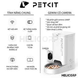 Thumbnail [BH 12 Tháng] Máy Ăn, Máy Nhả Hạt Cho Chó Mèo Có Camera PETKIT YUMSHARE Solo Dung Tích 3 Lít - HeLiPet Hà Nội 4