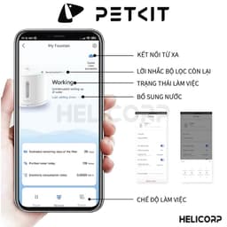 Thumbnail [Có App] Máy Lọc Nước Cho Chó Mèo Bơm Không Dây PETKIT Solo 2 - HeLiPet 2